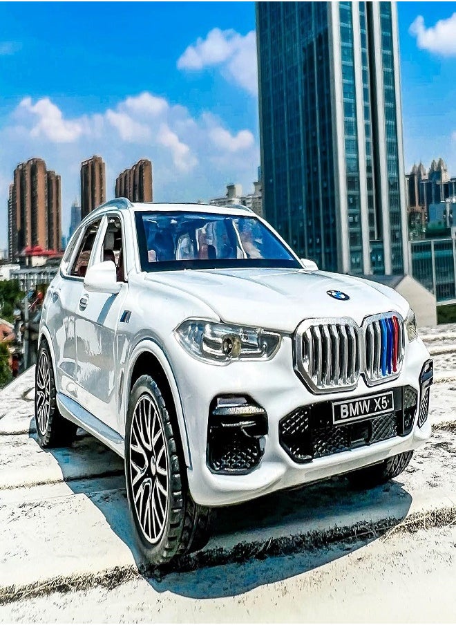 1:32 متوافق مع نموذج سيارة BMW X5 SUV، سيارة لعبة سحب للخلف من سبائك الزنك مع صوت وضوء للأطفال والكبار (أبيض) - pzsku/Z4DA1A291A1FF5C54B924Z/45/1741446606/086b9dc8-ed91-43de-b9ad-22f571974777