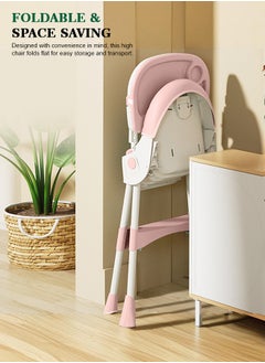 IRIS 3 in 1 Baby High Chair For Kids, Baby Feeding Chair Booster Seat With Rocker, Wheels, Storage, Recline - Pink - pzsku/Z4DA1B1D2F58371AC4A56Z/45/_/1723630814/6c0d3739-ee5f-402b-8753-7eaba8370d03