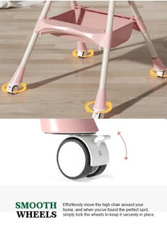 IRIS 3 in 1 Baby High Chair For Kids, Baby Feeding Chair Booster Seat With Rocker, Wheels, Storage, Recline - Pink - pzsku/Z4DA1B1D2F58371AC4A56Z/45/_/1723630814/e76e7e11-d6df-43d5-8ec7-66141fd016ad