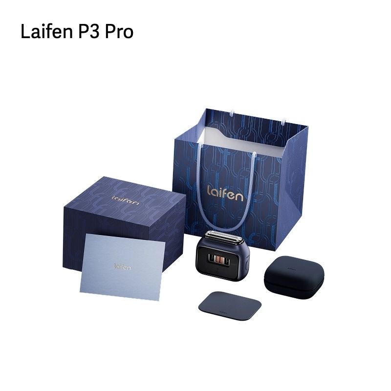 P3 Laifen P3 Pro Men's Portable Reciprocating Electric Shaver, Deep Sea Azure with Gift Box, Blue - Image 1