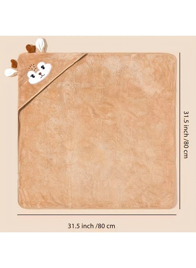 Hooded Baby Bath Towels, Cute Soft Cartoon Animal Design for Toddler, Newborns, Infants Perfect Baby Shower Gift - Image 3