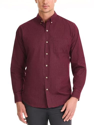 Van Heusen mens Wrinkle Free Long Sleeve Button Down Shirt, Port Red, XX-Large US - Image 4