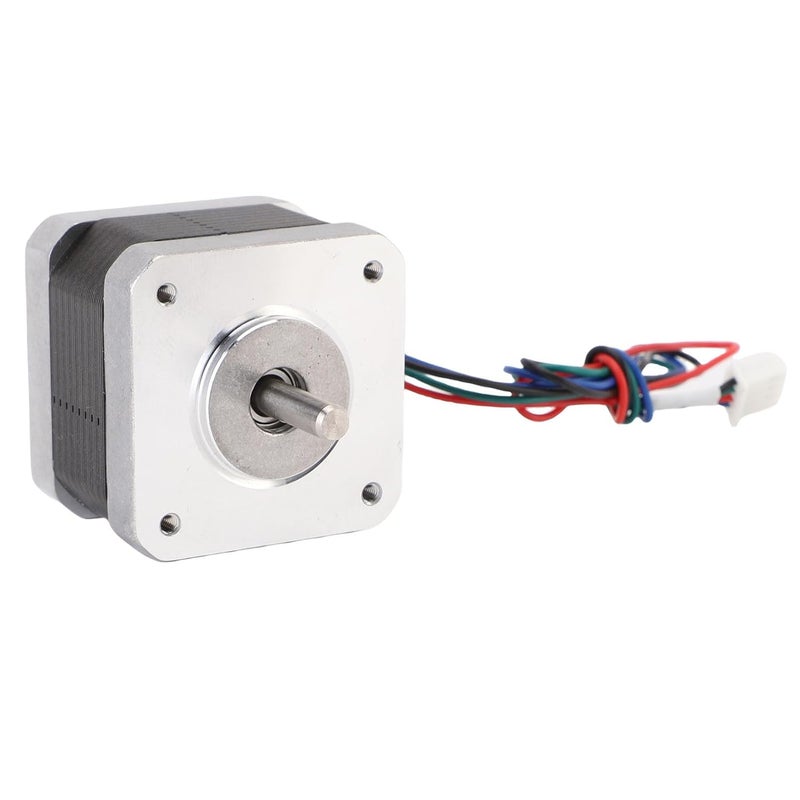 Hilitand Nema 17 Stepper Motor, Bipolar 3D Printer Extruder Motor Replacement for TINA2S X Axes, with High Torque Aluminum Alloy Construction 5mm Spindle Diameter - Image 4