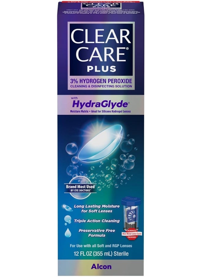 Clear Care CLEAR CARE PLUS Cleaning and Disinfecting Solution with Lens Case, 12-Ounces  - Image 2