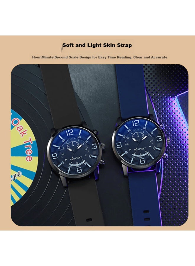 Yajia Student Watch, Men's Watch, Casual Youth Sports Quartz Silicone Strap, 3d Digital Dial, Back-to - Image 3