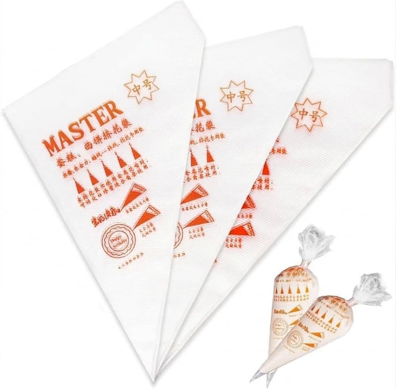 Mumoobear Mumoo Bear 100Pcs Disposable Cream Pastry Bags Cake Icing Piping Baking Bags Desserts Decoration Tools 12.2 X 8.2 Inches (31 X 21Cm) - Image 1