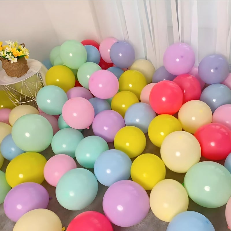Juzfun Pastel Balloons for Birthday Decoration Kit Multicolor 20 Pcs Durable and Helium Quality Balloon Wedding Anniversary Party Baby Shower Graduation Celebration Kids Events Photo Booth Decor - Image 1