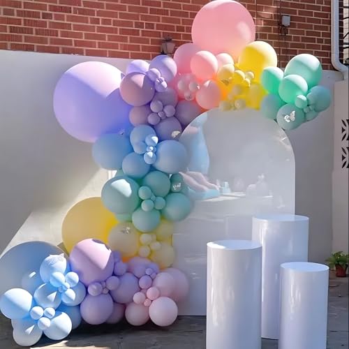 Juzfun Pastel Balloons for Birthday Decoration Kit Multicolor 20 Pcs Durable and Helium Quality Balloon Wedding Anniversary Party Baby Shower Graduation Celebration Kids Events Photo Booth Decor - Image 5
