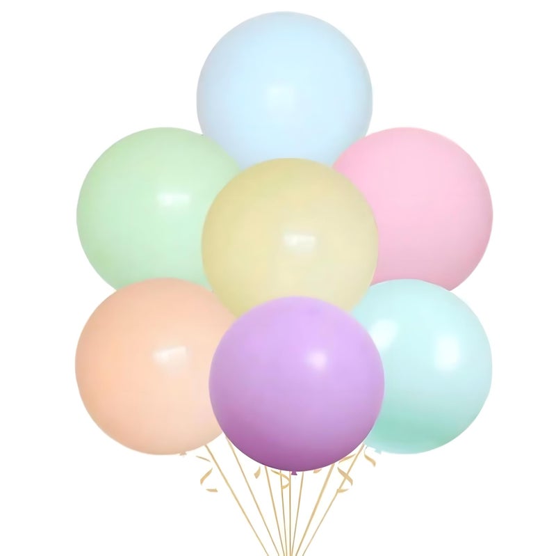 Juzfun Pastel Balloons for Birthday Decoration Kit Multicolor 20 Pcs Durable and Helium Quality Balloon Wedding Anniversary Party Baby Shower Graduation Celebration Kids Events Photo Booth Decor - Image 3