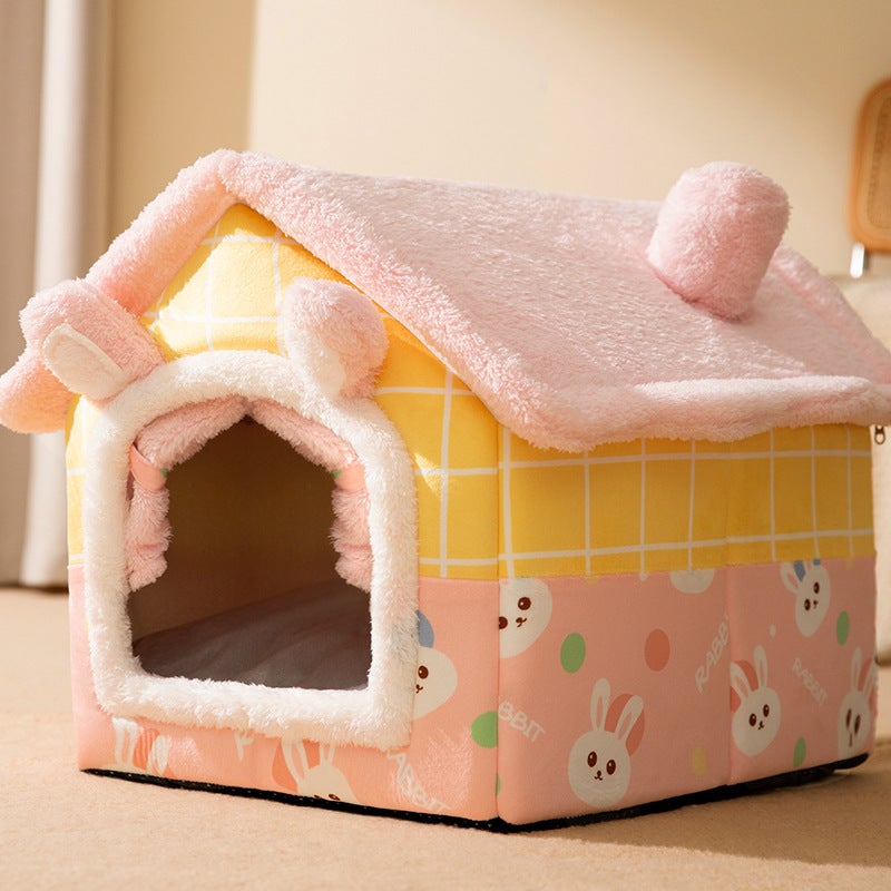 Dog House Type Small And Medium-Sized Dog Teddy Removable And Washable Four-Season Universal Dog House Cat Bed Dog Bed Pet Supplies - Image 1
