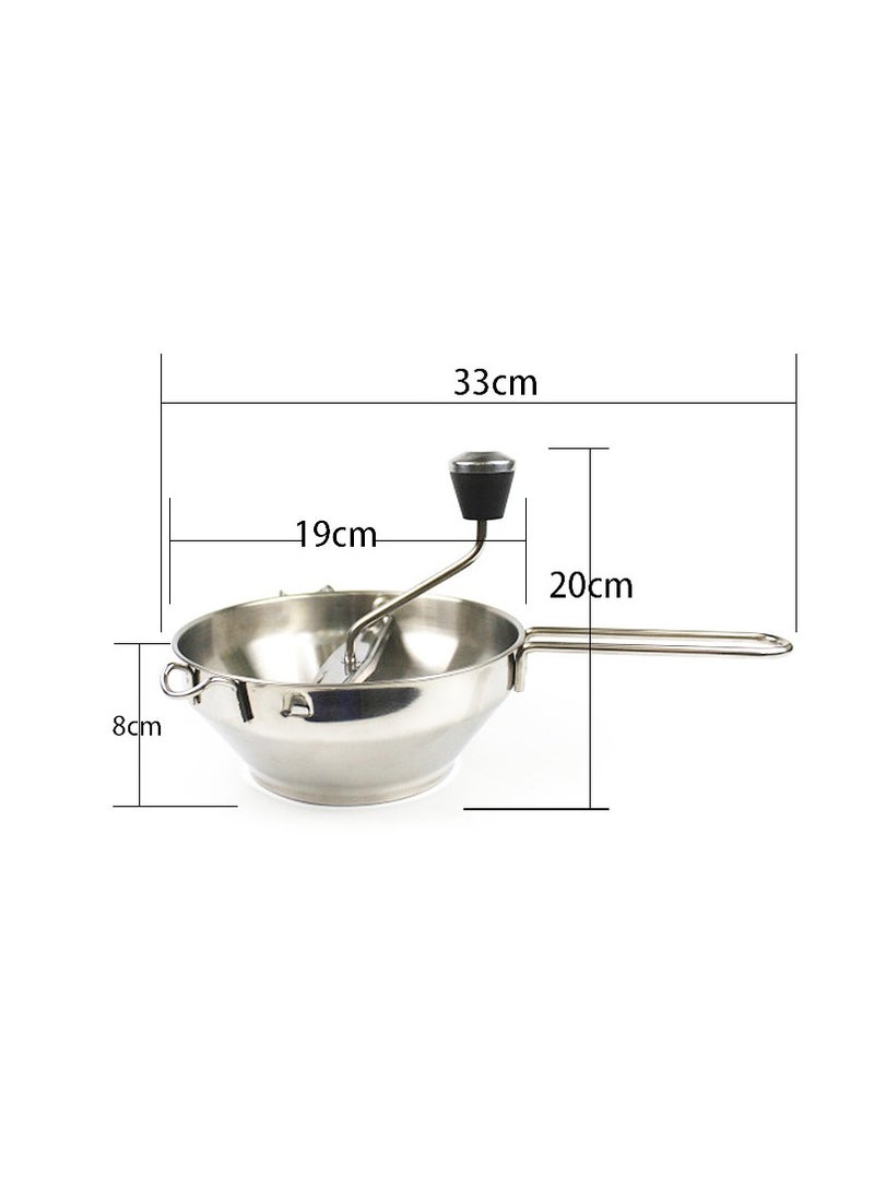 General Food Mill Stainless Steel, Potato Ricer for Mashed Potatoes, with 3 Food Grinder Discs, Grain Mill Hand Crank for Mashing, Straining & Grating Fruits & Vegetables  - Image 4