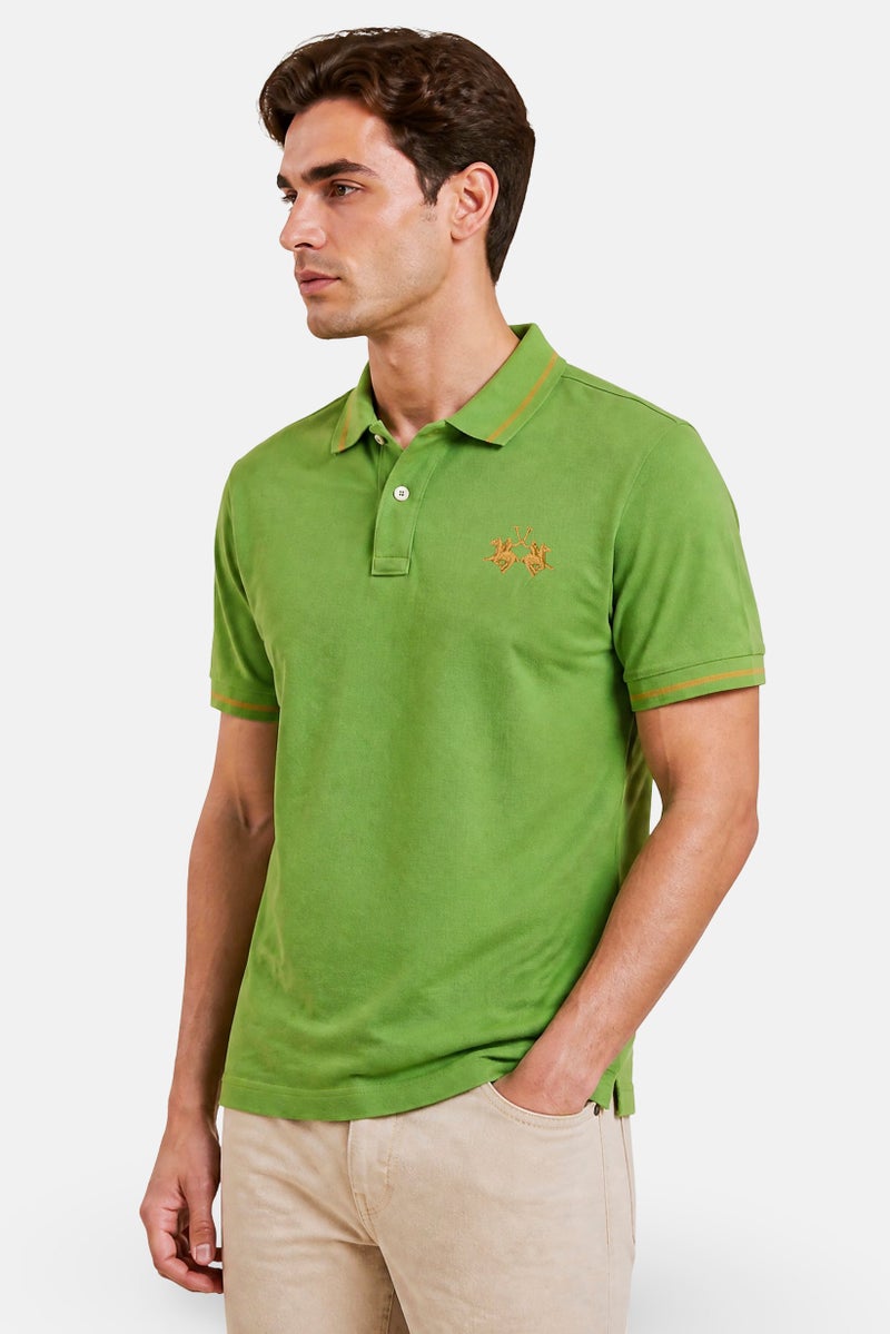 La Martina Men Regular Fit Embroidered Logo Long Sleeve Polo Shirt, Green - Image 5