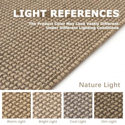 KOZYFLY سجادة كوزيفلاي بوهو للممرات 2x6 قدم قابلة للغسل سجادة مطبخ غير قابلة للانزلاق مع ظهر مطاطي سجادات ممرات قطنية لسجاد المدخل للداخلية خلف الباب غرفة النوم المطبخ، بيج/برتقالي/بني - Image 3