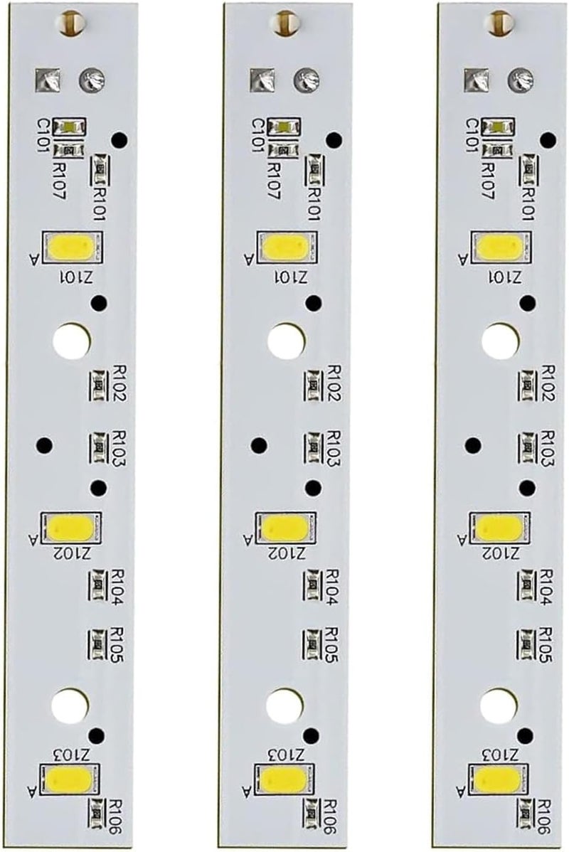 3 مصابيح LED بلاستيكية فضية لثلاجة بلون أبيض (مناسبة لـ WR55X26671/PS11767930/AP6035586/4468532/EAP11767930) - Image 4