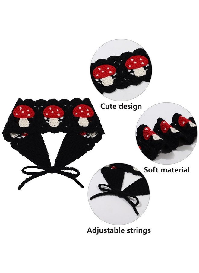 HAIMEIKANG Hippie Hair Bandanas Headbands For Women Boho Headband Knit Hair Bands Floral Head Wrap For Girls (Mushroom)  - Image 3