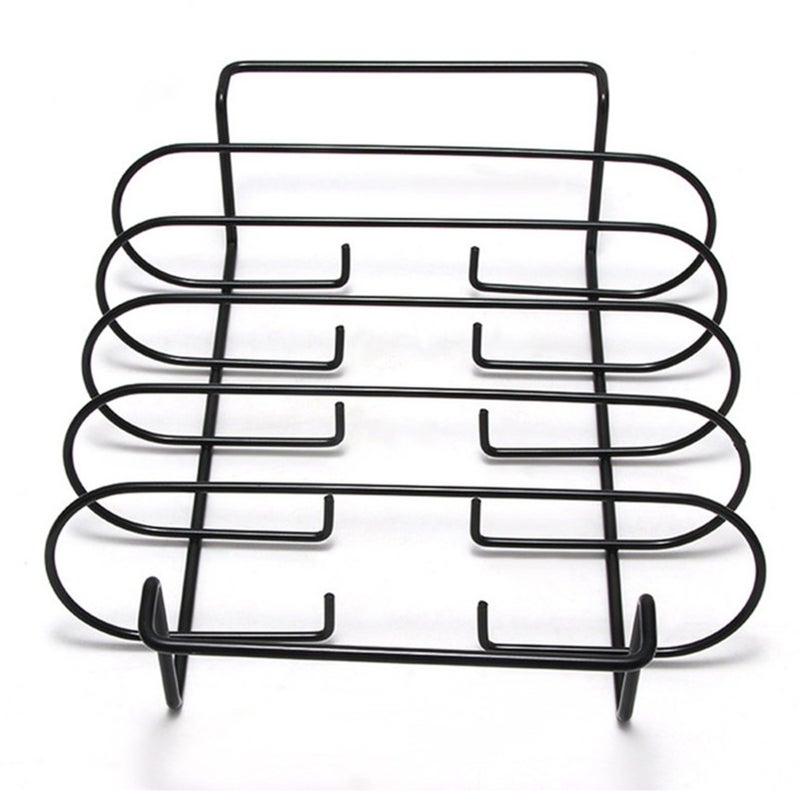 Steak Rack Holds 4 Steak BBQ Stand Rib Rack with 2 Handle Oven Charcoal Grill Smoker Grill - Image 3