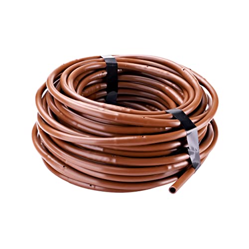 Raindrip R283DT 1/4-Inch Drip-A-Long® Dripline with 1/2 GPH Non-Pressure Compensating Emitters, 12-Inch Spacing, 50-Foot, for Drip Irrigation and Drip Irrigation Systems, Brown - Image 1