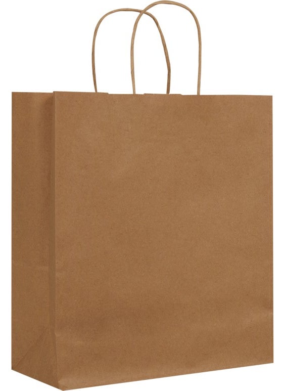 Packanya 25x12x31-200 Pieces Twist Handle Kraft Bag  - Image 2