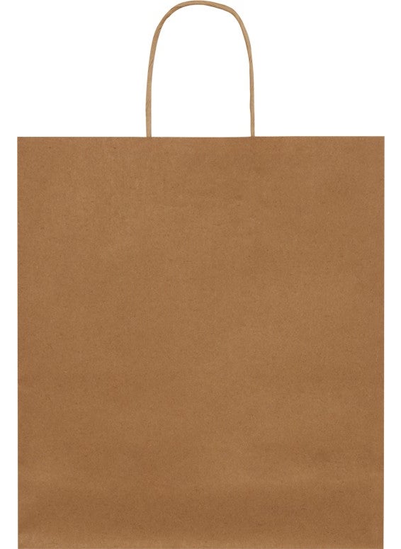 Packanya 25x12x31-200 Pieces Twist Handle Kraft Bag  - Image 1