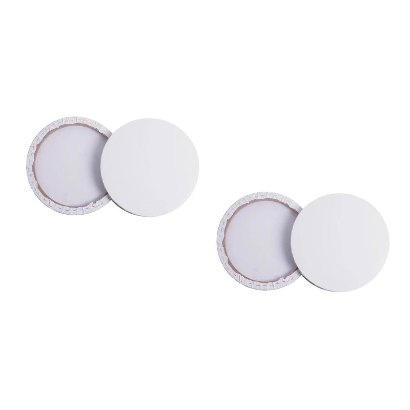 2pcs 30cm Painting Frame Cotton Round Thick Stretched Canvas Frame for Drawing Painting DIY (White) - Image 4