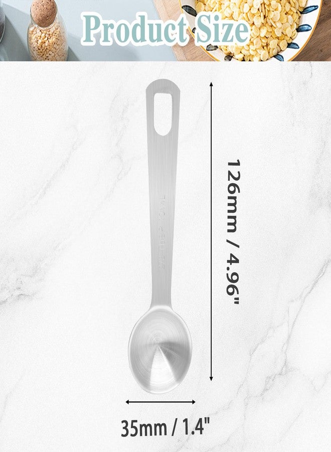 Marvexi 2Pcs 2/3 Tablespoon (2/3 Tbsp | 2 Tsp | 10 Ml | 10 Cc) Stainless Steel Measuring Spoons, 2 Teaspoon Metal Single Measuring Spoon for Measuring Coffee Powder, Grains and Loose Tea - Image 4