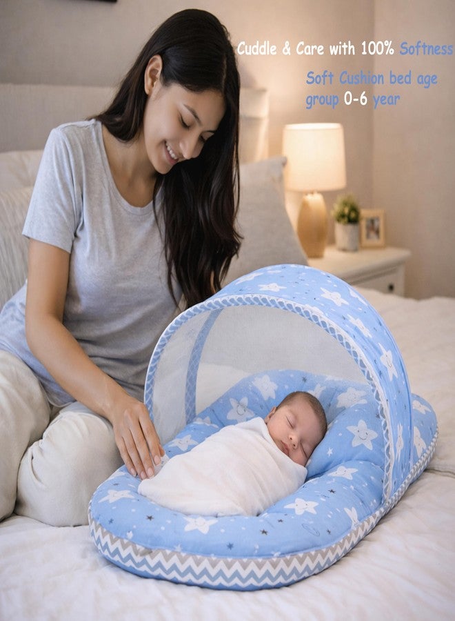 Infantbond by fareto Newborn Baby Bedding Essentials | Daily Needs Items | Hopsital kit Ready Combo | Baby Products All (Pack of 32) (0-6months) (Cloud Blue) - Image 4