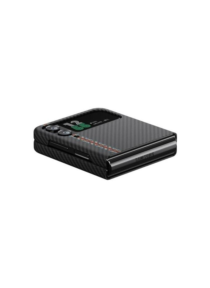 Z Flip 4 Case Compatible with MagSafe, Slim & Light Galaxy Z Flip 4 Case with a Case-Less Touch Feeling, 600D Aramid Fiber Made Fusion Weaving MagEZ Case 3 - Rhapsody