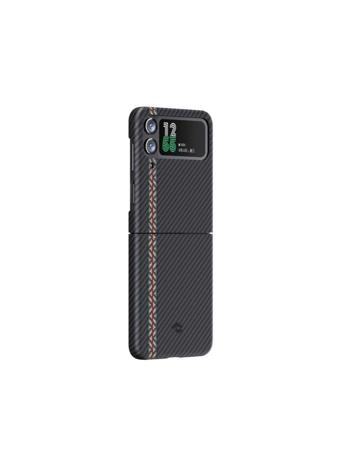 Z Flip 4 Case Compatible with MagSafe, Slim & Light Galaxy Z Flip 4 Case with a Case-Less Touch Feeling, 600D Aramid Fiber Made Fusion Weaving MagEZ Case 3 - Rhapsody
