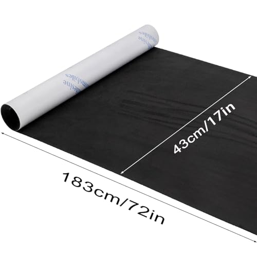 XCMVCN 17x72 inch Premium Black Suede Fabric Wrap, Self-Adhesive Microfiber and Synthetic Suede - Stretch Film Fabric for Car and Home Decorate - Image 2