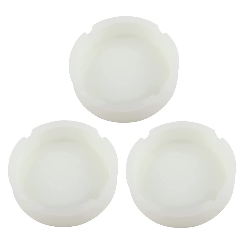 HOWDIA Silicone Ashtray HOWDIA Luminous Ash Tray, Small Ashtrays for Outside Patio Glow In The Dark Ashtray Cute Home Ash Trays High Temperature Heat Resistant, 3 Pack - Image 2