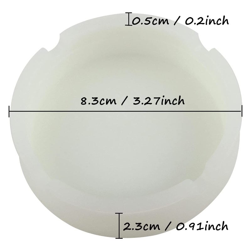 HOWDIA Silicone Ashtray HOWDIA Luminous Ash Tray, Small Ashtrays for Outside Patio Glow In The Dark Ashtray Cute Home Ash Trays High Temperature Heat Resistant, 3 Pack - Image 4