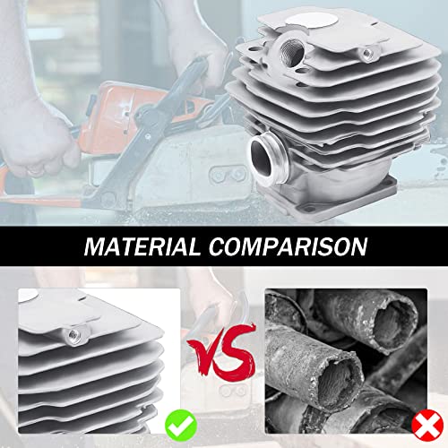 Adefol 46mm Chainsaw Super AV WB Cylinder Piston Gasket Kit For Stihl 028 with Fuel Line Fuel Filter Spark Plug Cylinder Gasket Muffler Gasket Needle Bearing Bar Stripe Replacement parts for 1118 020 1203 - Image 5