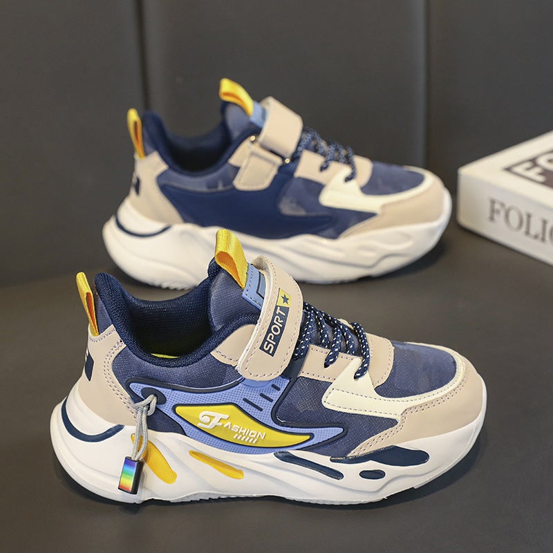 Children'S Shoes Boys' Sneaker Waterproof Leather Casual Running Shoes For Primary School Students Lightweight Soft Sole Large And Large Children'S Torre Shoes - Image 4