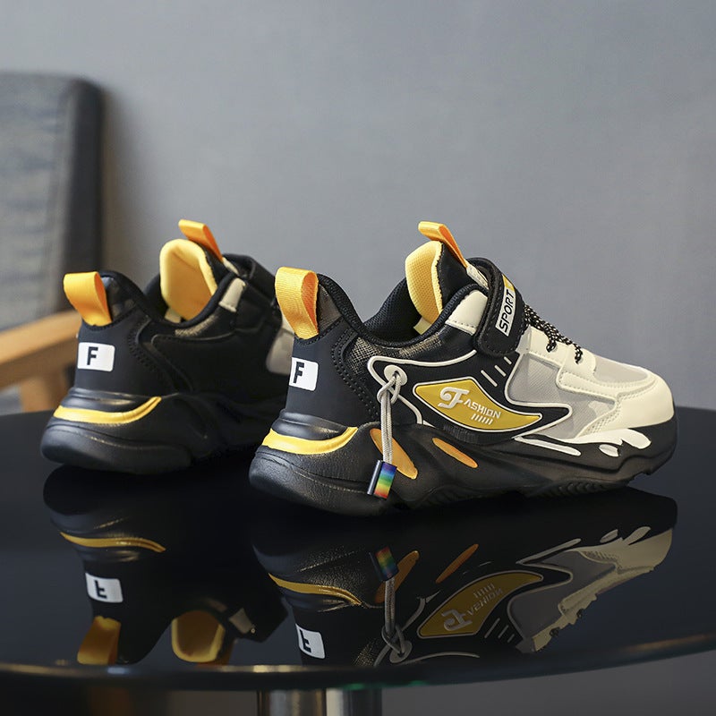Children'S Shoes Boys' Sneaker Waterproof Leather Casual Running Shoes For Primary School Students Lightweight Soft Sole Large And Large Children'S Torre Shoes - Image 3