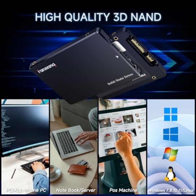 256GB SATA SSD 2.5'' SSD SATA III 6 Gb s Internal Solid State Drive Up to 530 MB s 3D NAND SLC Cache for Laptop and PC Desktop Performance Boost 7mm 0.28 S101Q - Image 5