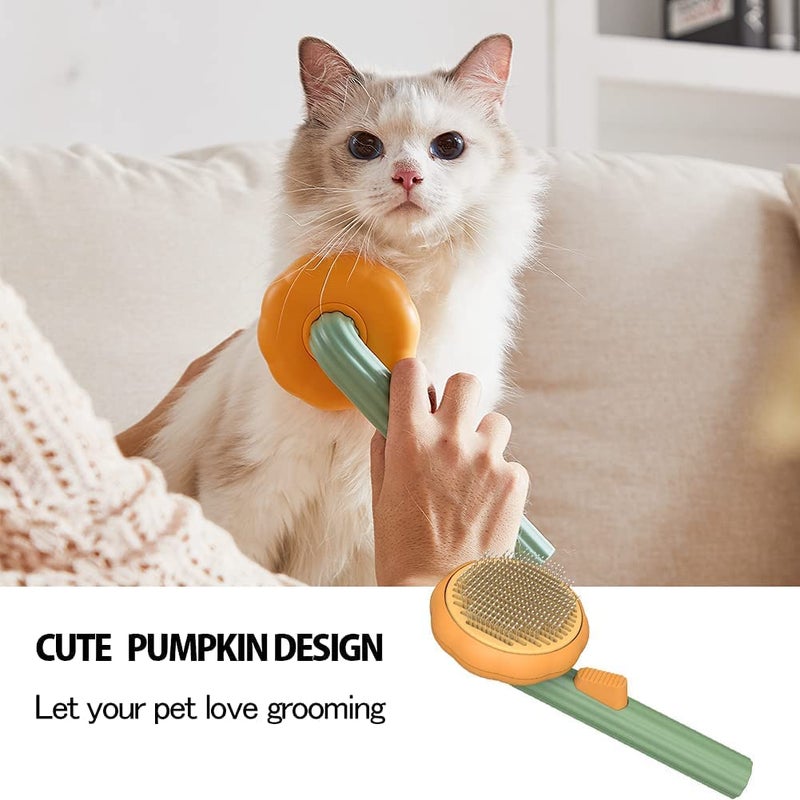 EXPORTTANZA Self Cleaning Dog Comb & Cat Comb - Pet Hair Remover Grooming Comb with Switch & PAIN - FREE Slickers | Deshedding Dog Brush & Cat Brush To Gently Massage The Pets with FREE Bath Brush - Image 2