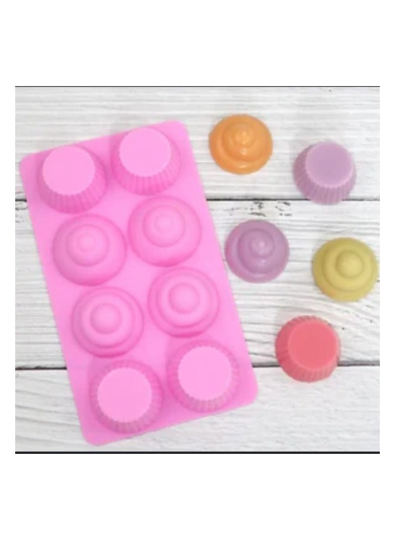 Generic - Wave Silicone for Ice Cream and Fondant Maker Silicone Food Maker Resin Round Mold - Image 1