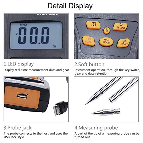 Tangxi Digital LCD Tools Moisture Meter, Grain Humidity Tester For Wheat Corn Paddy - Image 4