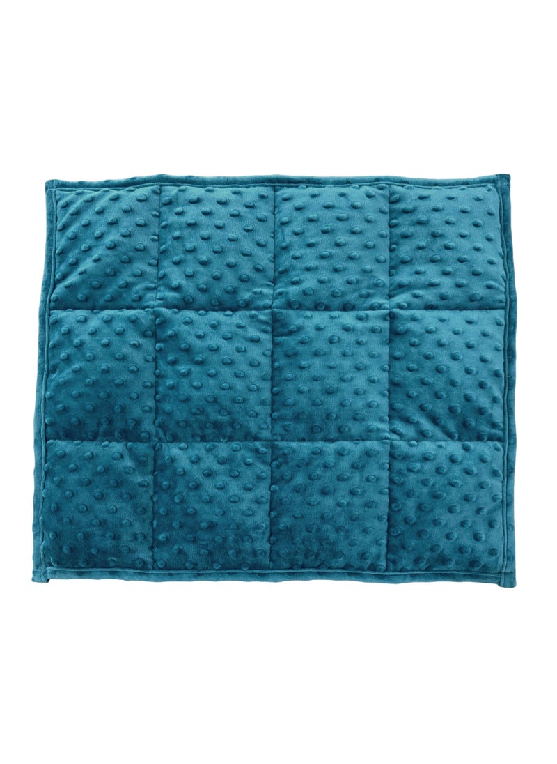 Fabienne Weighted Lap Blanket 5Lbs Dotted Minky Fabric 56x48 cm Teal Blue Weighted Lap Pad Ideal for Kids, Teenagers, and Adults, Supports Sensory Processing and Provides Calming Comfort for Relaxation, Focus, and Multipurpose Use  - Image 2