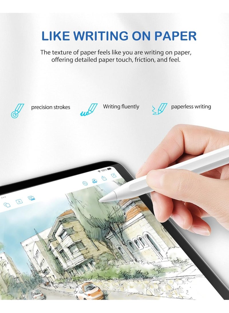 واقي شاشة مغناطيسي ورقي لجهاز iPad mini 6/7 A17 Pro، واقي شاشة غير لامع لجهاز iPad mini 7 2024، تجربة كتابة ورسم مماثلة للكتابة على الورق، مقاوم للوهج والخدوش، قابل للفصل وإعادة الاستخدام - Image 4