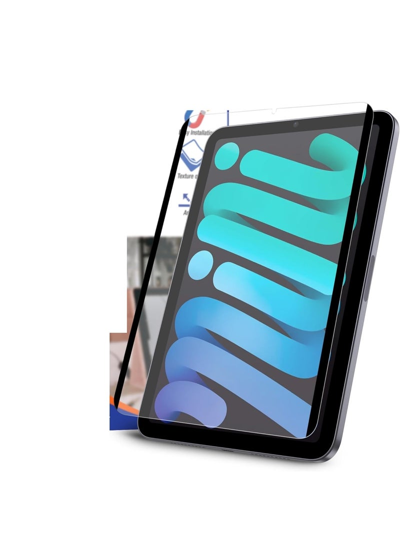 واقي شاشة مغناطيسي ورقي لجهاز iPad mini 6/7 A17 Pro، واقي شاشة غير لامع لجهاز iPad mini 7 2024، تجربة كتابة ورسم مماثلة للكتابة على الورق، مقاوم للوهج والخدوش، قابل للفصل وإعادة الاستخدام - Image 1