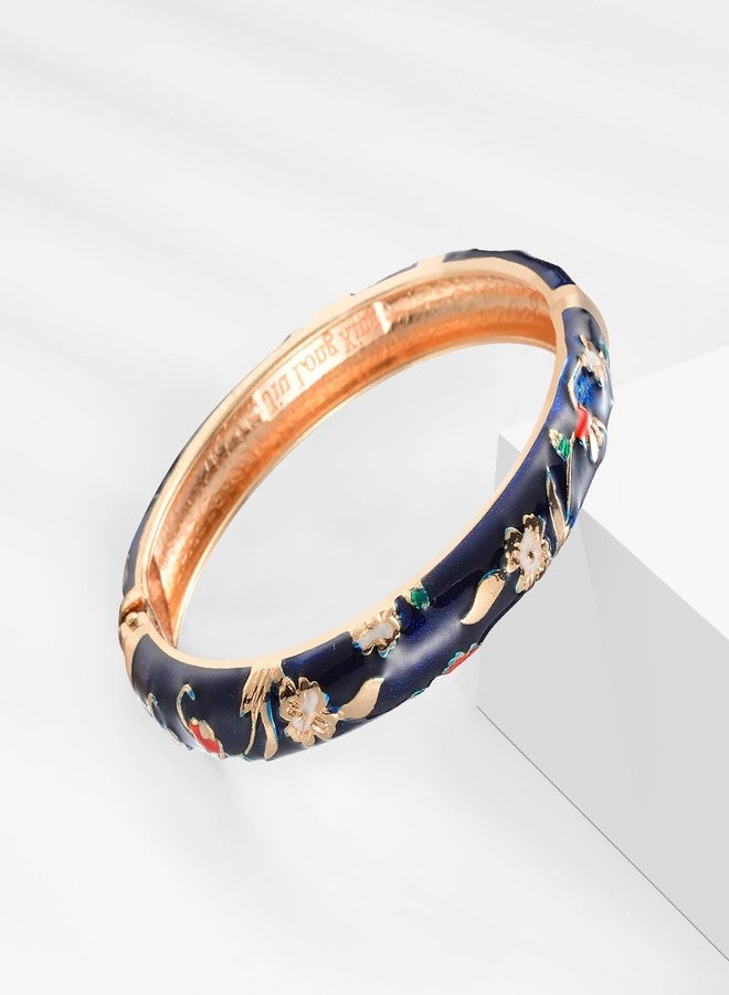 wynameleri Enamel Bangle Bracelet Red and Blue Set of 5 for Women in Gift Box - Image 5