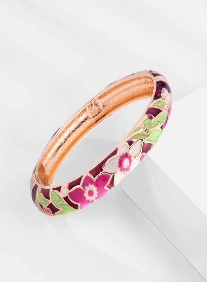 wynameleri Enamel Bangle Bracelet Red and Blue Set of 5 for Women in Gift Box - Image 4
