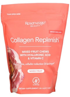 Reserveage Collagen Replenish Chews Mixed Fruit 60 Soft Chews 