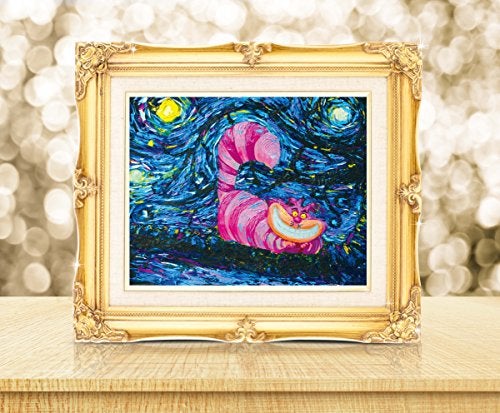 Uhomate Alice in Wonderland Cheshire Cat Alice Wonderland Vincent Van Gogh Starry Night Posters Home Canvas Wall Art Nursery Decor Living Room Wall Decor A009 (8X10) - Image 2