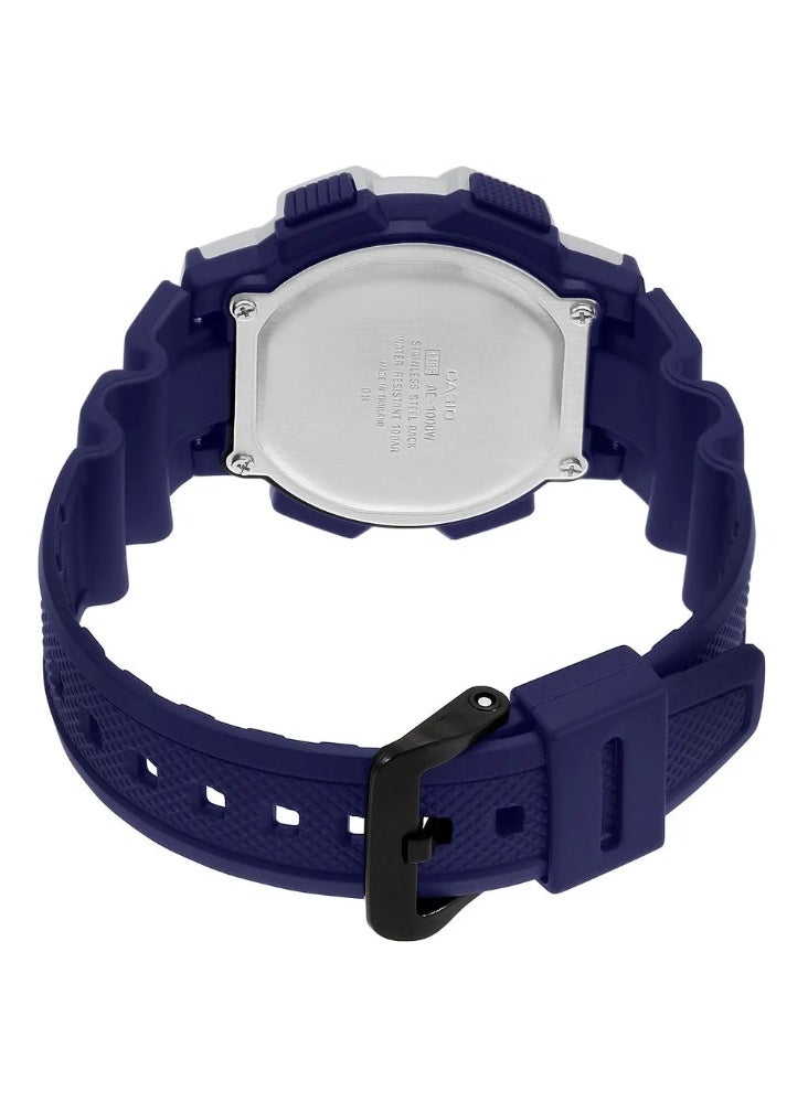 Casio Men's Digital Sports Watch Blue Resin Strap Silver Case AE-1000W-2AVDF - Image 3