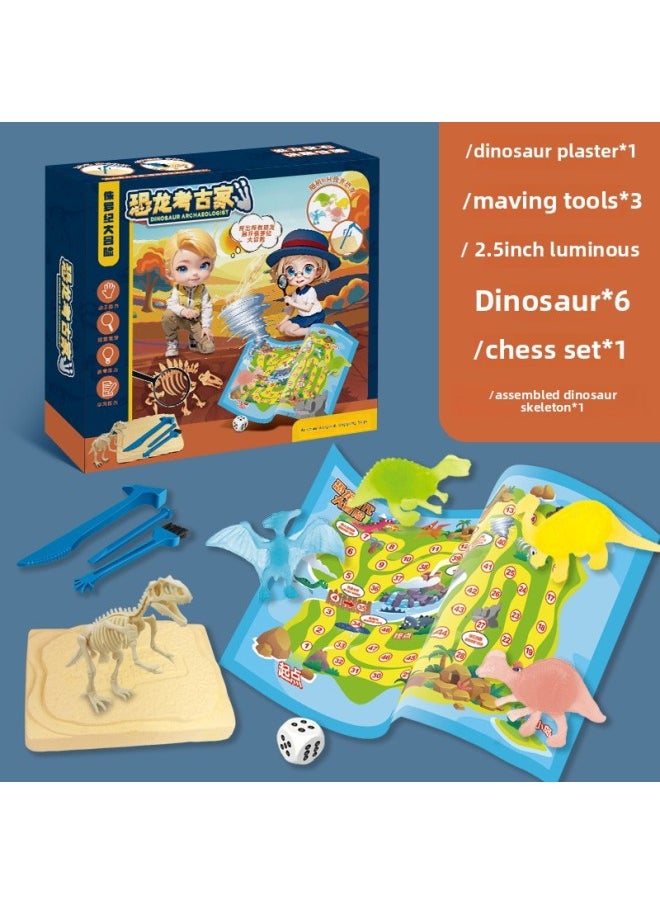Archaeological Excavation Toys (wholesale) Dinosaur Fossils Science And Education Children's Handmade Diy Digging Gem Treasure-Color:Stegosaurus (hard Color Box Version)  - Image 4