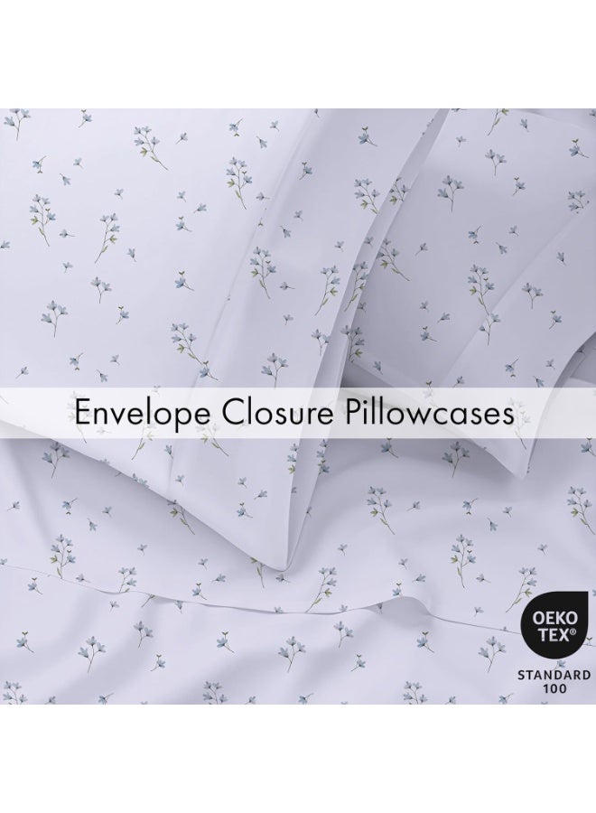 RUVANTI 6 Pcs Cotton Sheets - 100% Natural Cotton Soft, Lightweight & Breathable Crispy Percale Bed Sheets, Queen Sheet Set 16" Deep Pockets, Burgeon - Image 2