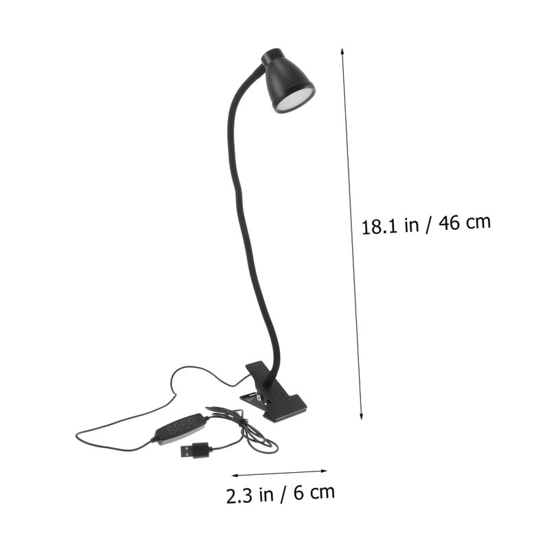 USB Clip On Reading Lamp With Eye Protection Night Study Light Dimmable Portable For Home Dorm Desk - Image 3