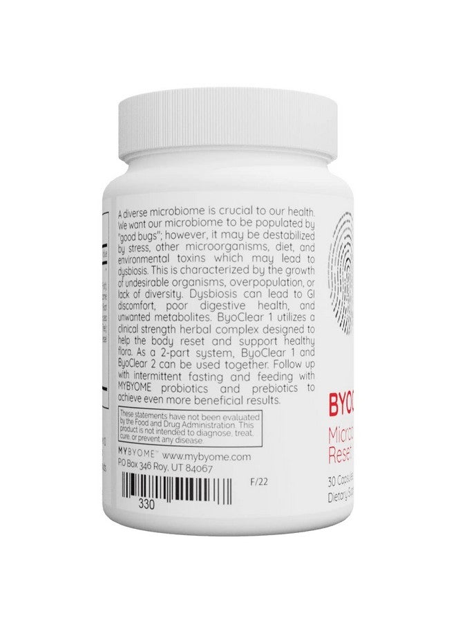 Systemic Formulas Systemic Formulas MyByome ByoClear 1 - Microbiome Reset. 30 Capsules. Digestion Health. Clinical Strength Herbal Complex  - Image 3